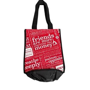 Lululemon‎ Reusable Tote Bag Red White Motivational Quotes